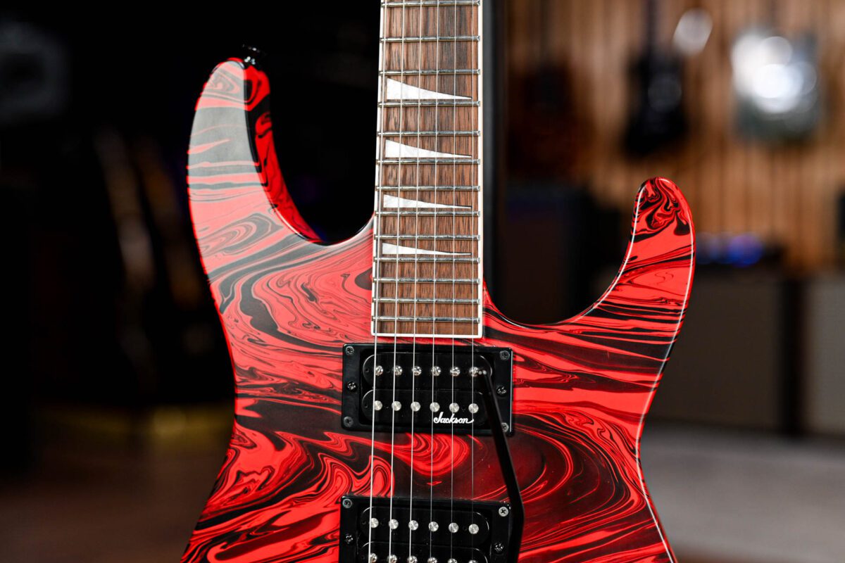 Jackson X Series Soloist SLX DX Swirl in Satin Red Swirl - Image 4