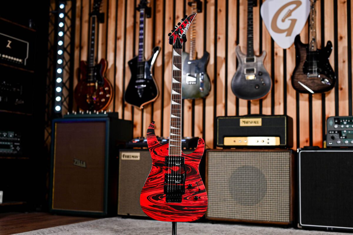 Jackson X Series Soloist SLX DX Swirl in Satin Red Swirl - Image 2