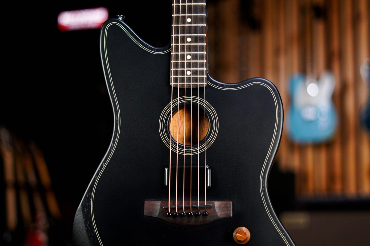 Fender Acoustasonic Standard Jazzmaster Black - Image 4