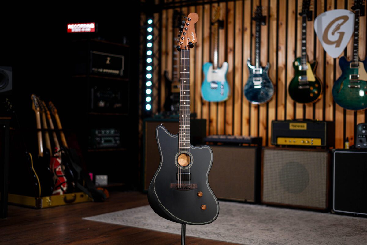 Fender Acoustasonic Standard Jazzmaster Black - Image 2