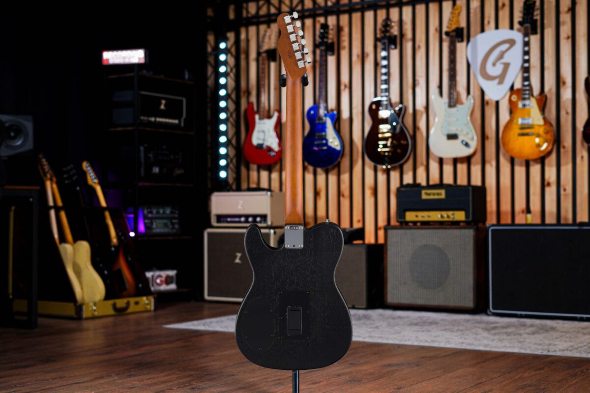 Fender Acoustasonic Standard Telecaster Black #2 - Image 4