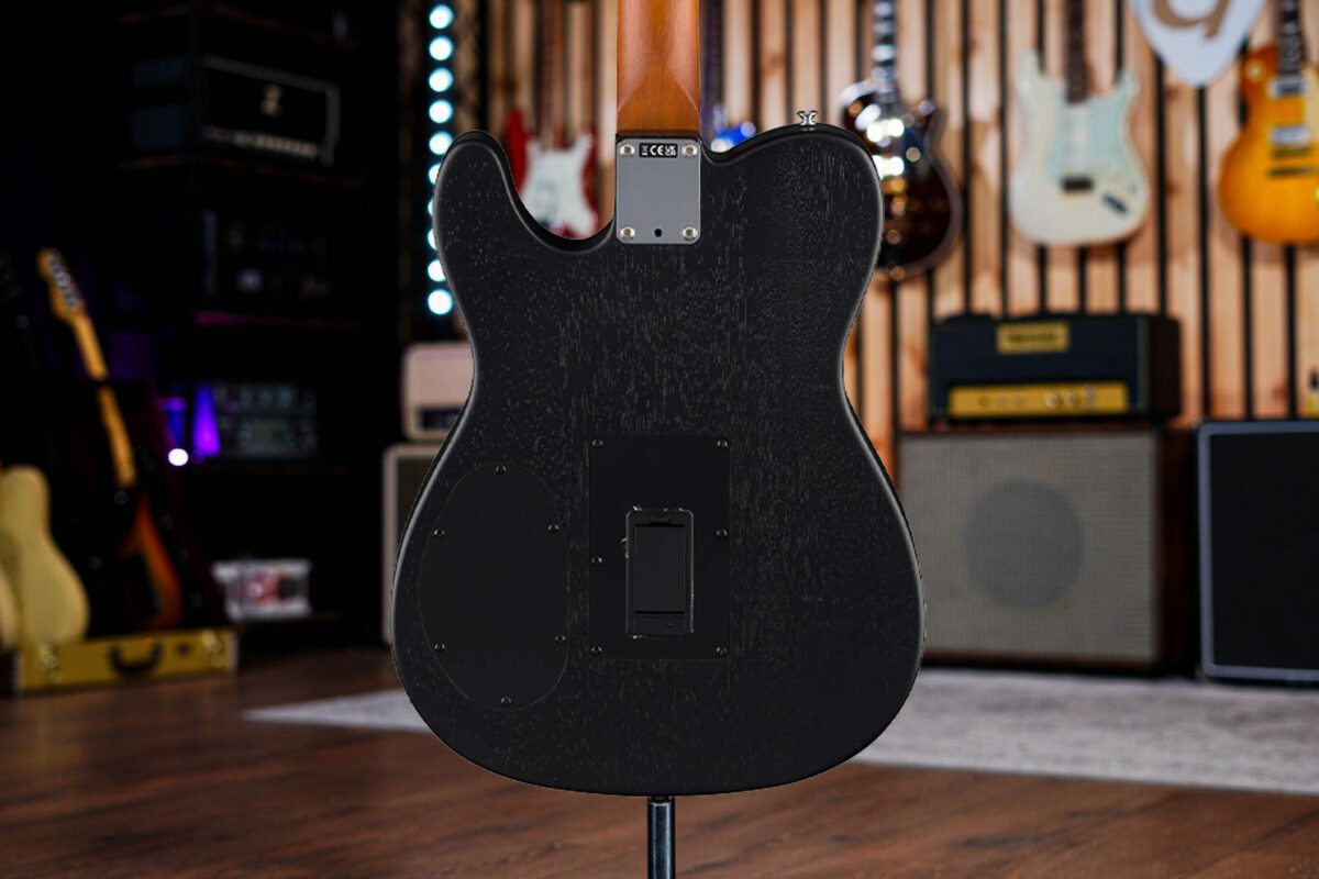 Fender Acoustasonic Standard Telecaster Black #2 - Image 3