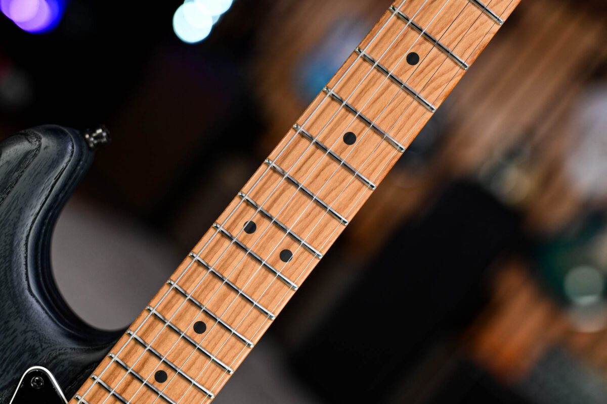 Fender Limited American Pro II Sandblasted HSS Stratocaster in Transparent Smoke - Image 3