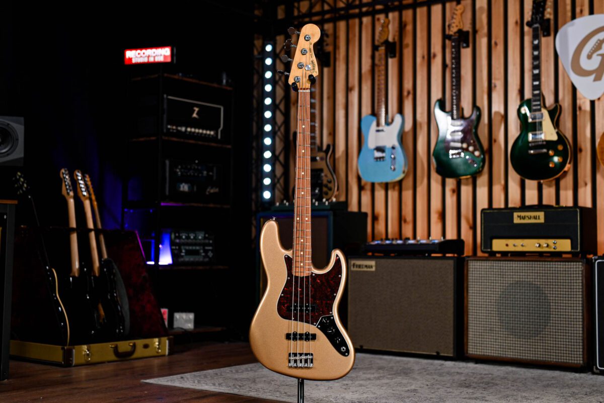 Fender Vintera Jazz Bass in Firemist Gold - Image 2