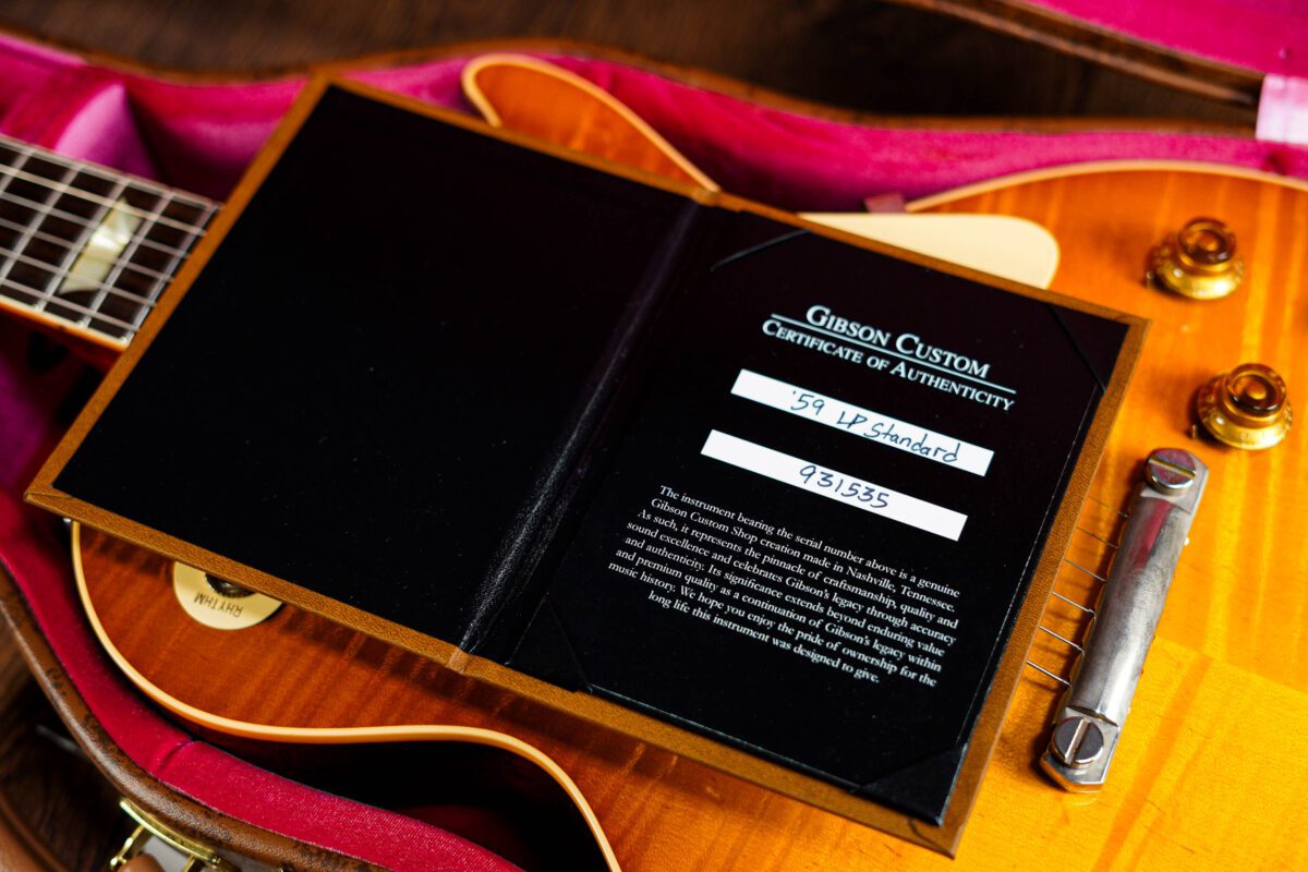 Gibson Custom Shop Les Paul VOS 1959  in Golden Poppy - Image 9