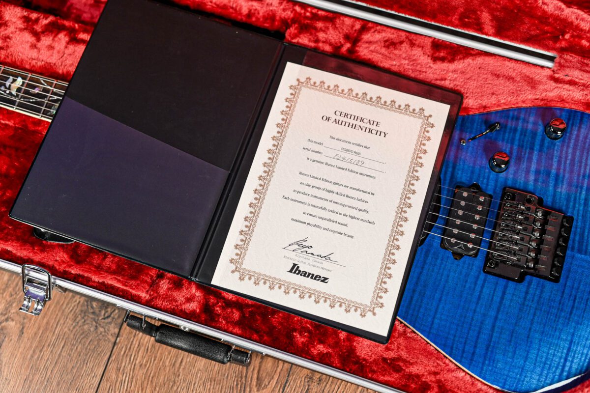 Ibanez J Custom RG8750 in Royal Blue Sapphire - Image 3