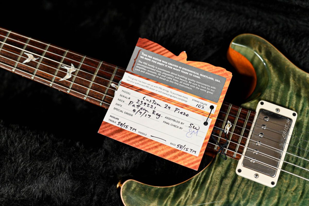 PRS USA Custom 22 Piezo in Trampas Green - Image 3