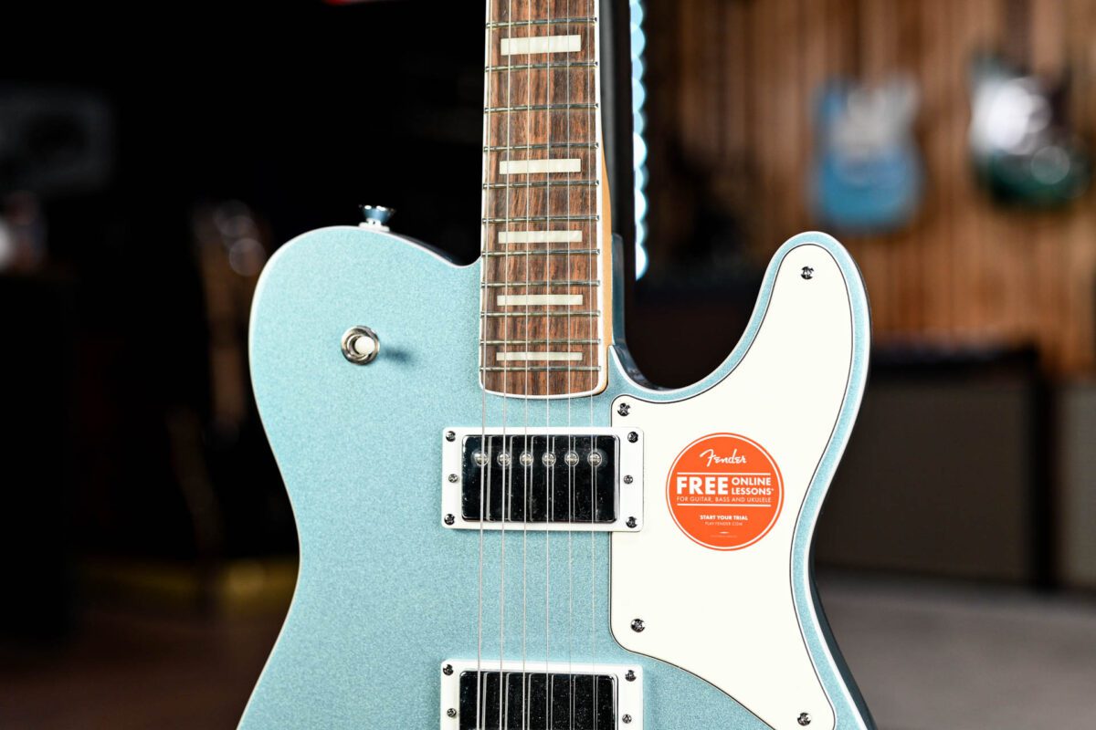 Squier Paranormal Series Troublemaker Telecaster Deluxe in Ice Blue Metallic - Image 4