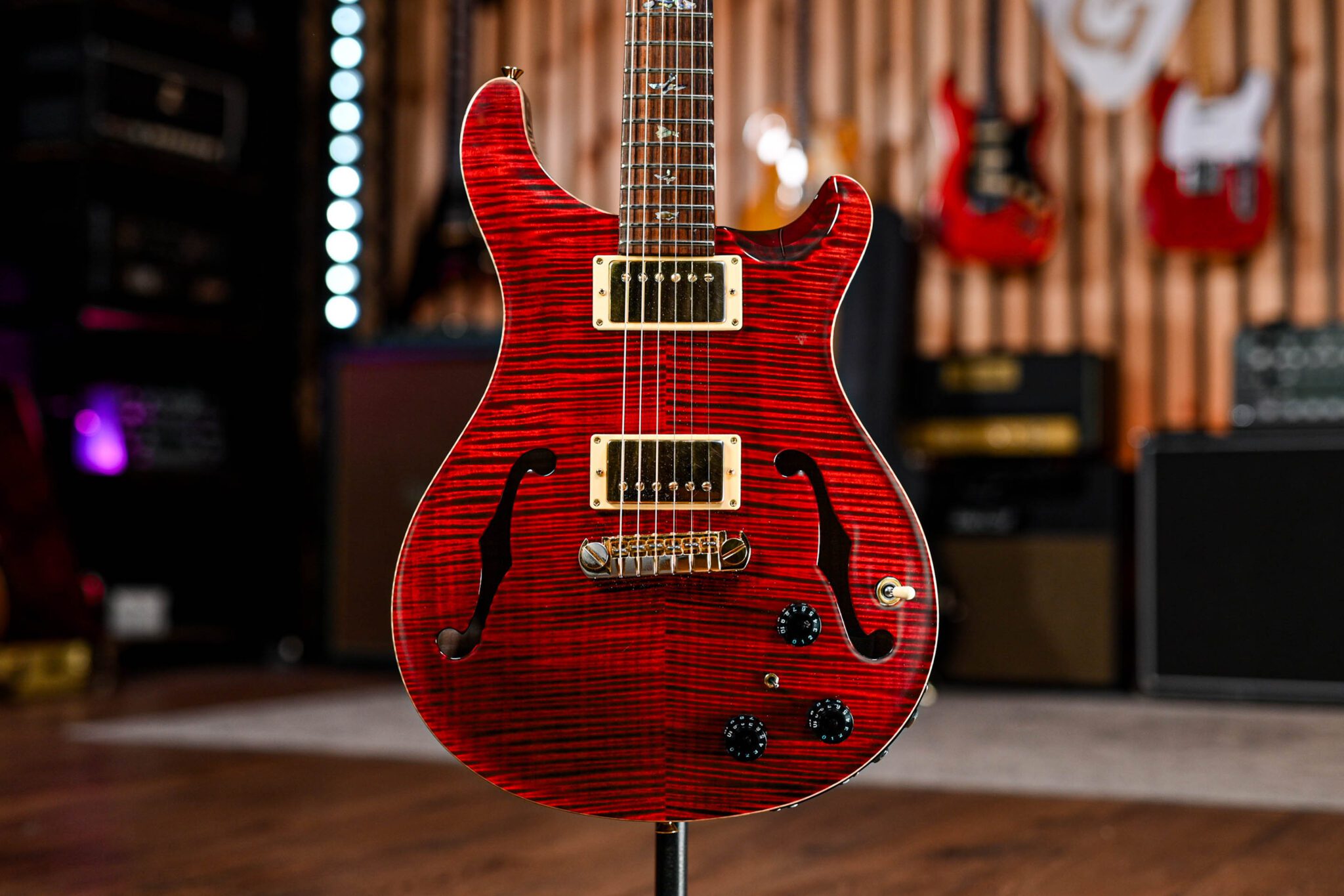 PRS Artist Pack Hollowbody Piezo in Black Cherry - Guitar