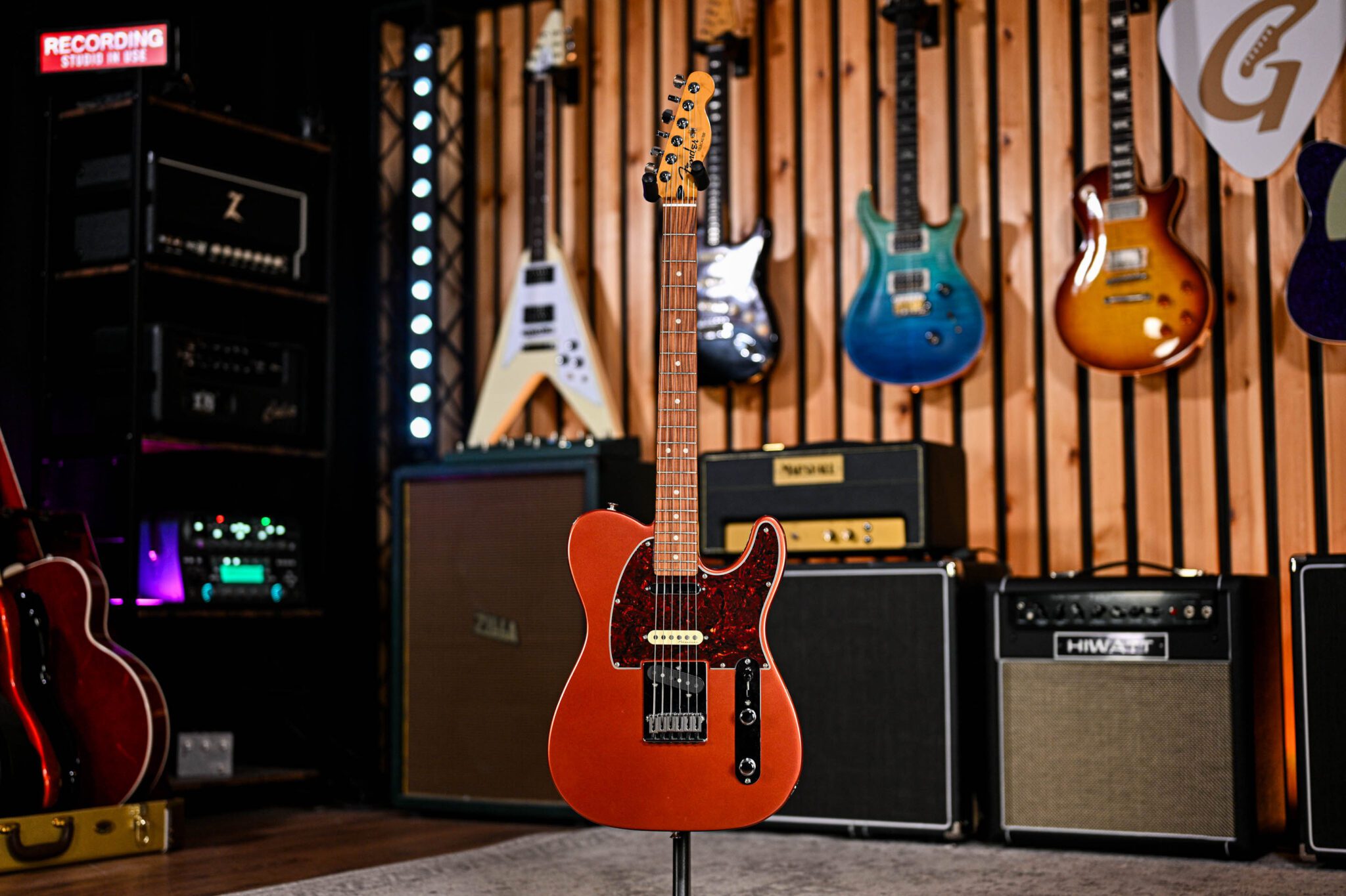 Fender Player Plus Nashville Telecaster in Aged Candy Apple Red - Image 8