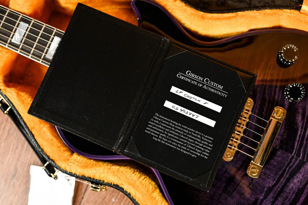 Gibson Custom Shop M2M Les Paul Purple Widow - Guitar Gear Giveaway