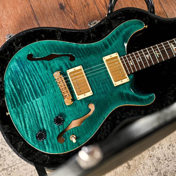 PRS McCARTY 1ST TEAL BLACK a5115になります PRS USA McCarty Hollowbody II in Teal Black - Guitar Gear Giveaway