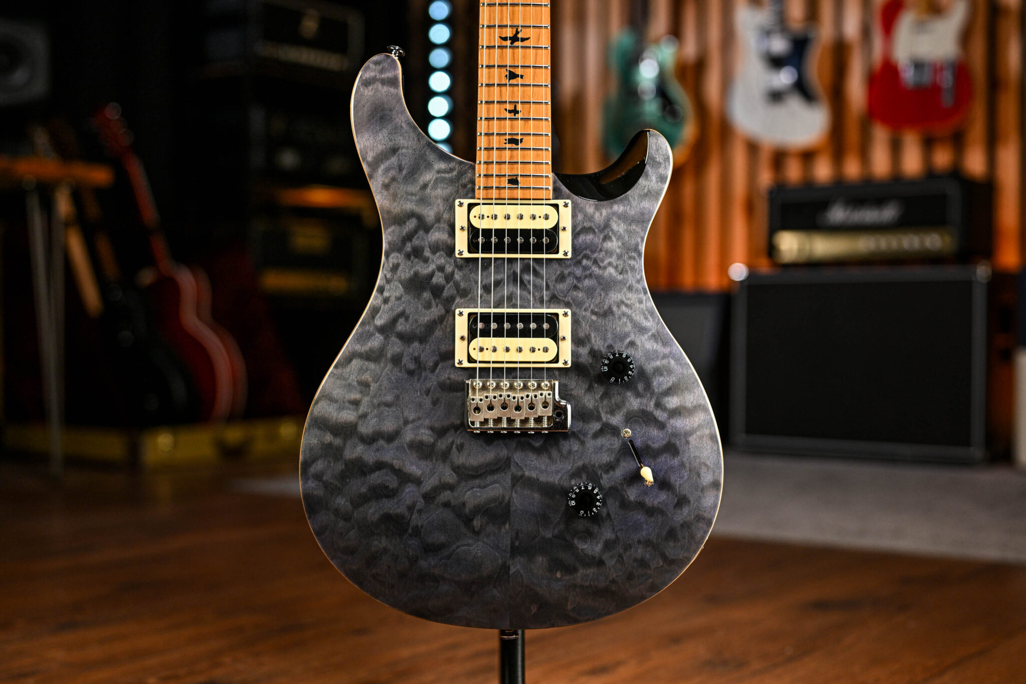 PRS SE Ltd Edition Custom 24 with Roasted Maple Neck in Grey Black